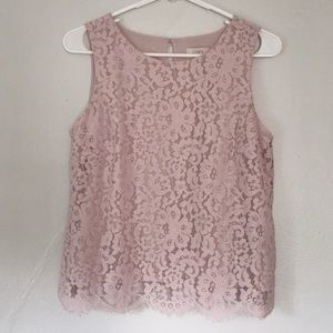 Loft🌸Sleeveless Lace Top